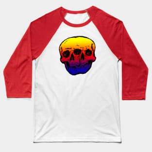 Conjoined Skulls - Rainbow Baseball T-Shirt